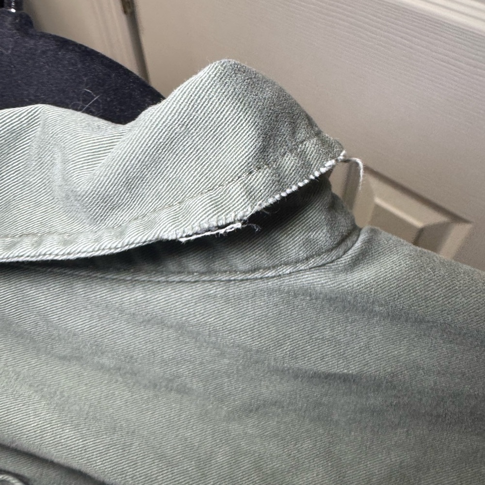 Levi's Cotton Olive Green Chore Jacket with Faux Sherpa Lining Size XL - Picture 7 of 7